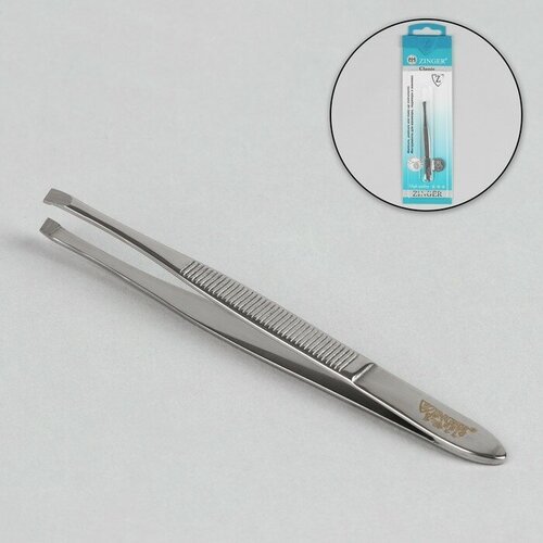 Пинцет скошенный узкий 9 см на блистере цвет серебристый B-158-S-SH 678₽
