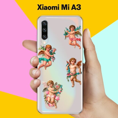 Силиконовый чехол Ангелочки на Xiaomi Mi A3 силиконовый чехол такса love на xiaomi mi a3