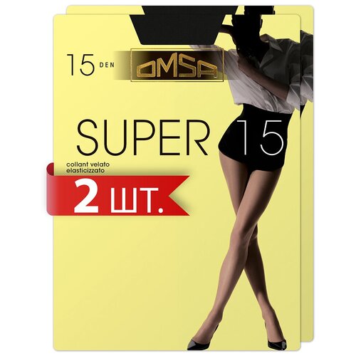 Колготки женские Omsa Super 15 Caramello 3 (спайка 2 шт.)