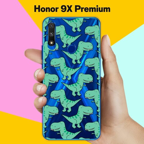 Силиконовый чехол Динозавры на Honor 9X Premium