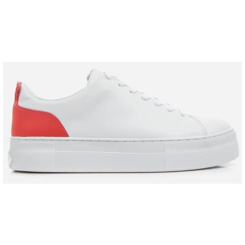 фото Полуботинки типа сникерсы жен. guess fl5gaaele12whior размер 39 белый-оранжевый