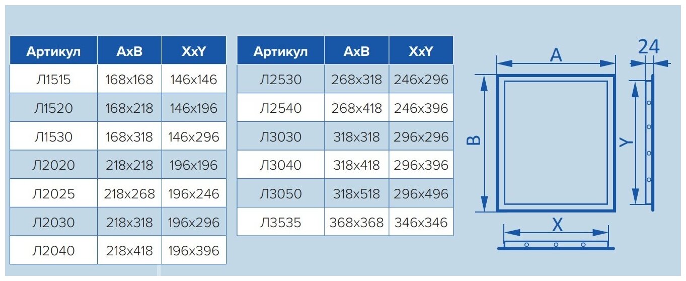 Лючок вентиляционный пластик, 300х400 мм, Эра, Л3040 - фотография № 6