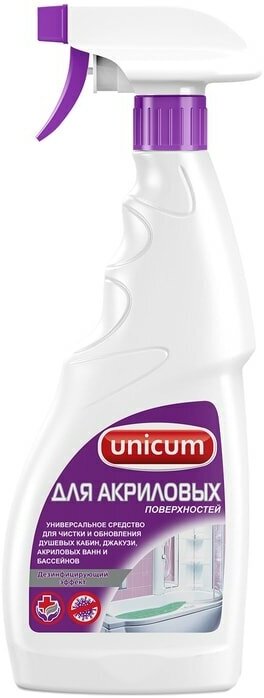Средство для чистки Unicum для акриловых поверхностей 500мл