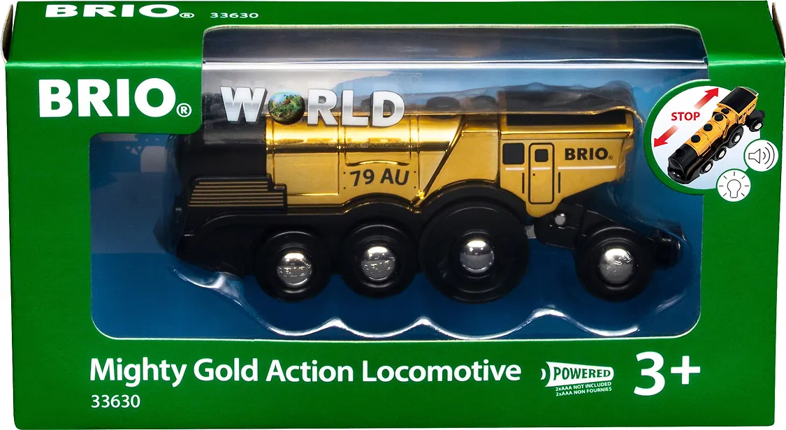 Игрушка BRIO World 33630 - Большой золотой паровоз