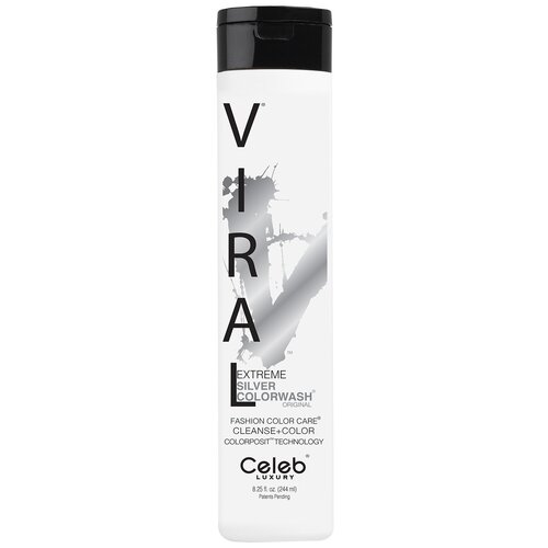 Celeb luxury Шампунь для яркости цвета серебрянный Viral Shampoo EXTREME SILVER 244 мл шампунь для яркости цвета темный янтарь от celeb luxury gems