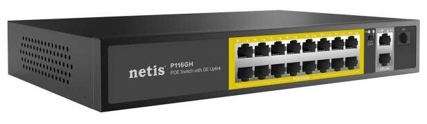 Коммутатор 16PORT 10/100M 16POE+2XGE+SFP P116GH NETIS