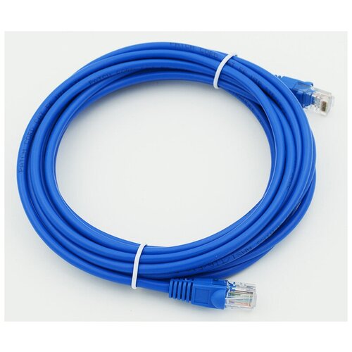 Патч-корд cat5E molded 5м синий RJ-45 (m)-RJ-45 (m) (упак:1шт) патч корд hama h 200915 utp cat5e solid 1 5м серый rj 45 f rj 45 m