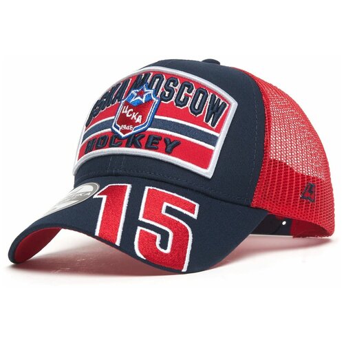 фото Бейсболка мужская с сеткой хк цска № 15 atributika & club, кепка с цифрами: "один, пять" атрибутика и клуб летняя