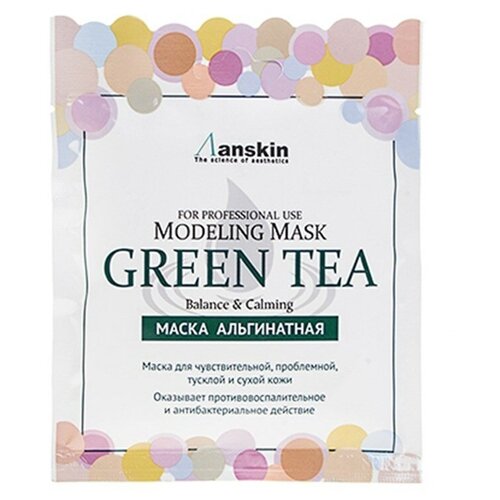 Купить Anskin Green Tea Modeling Mask / Refill 25гр (25 г) Маска альгинатная с экстр. зел.чая усп. (саше)