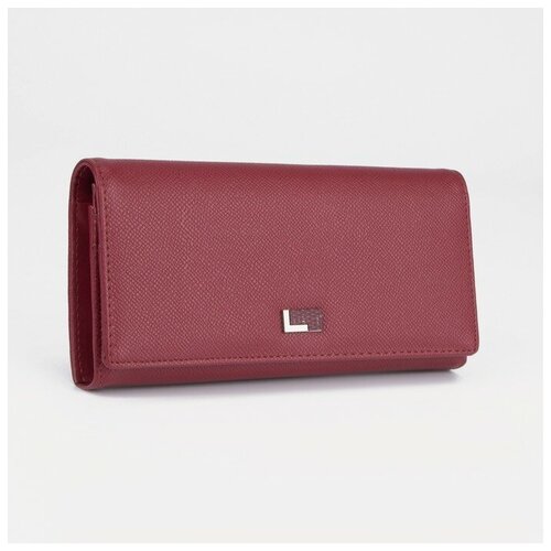 фото Кошелек жен 04-01-01, 18,5*3*9 см, 3отд+2отд/рамка, д/карт, д/монет, на магнитах, бордовый 9441595 . dreammart