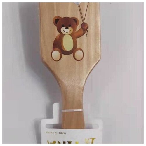 Расческа массажная детская «Baby brush» Медвежонок, цвет корич, 22*6,5см