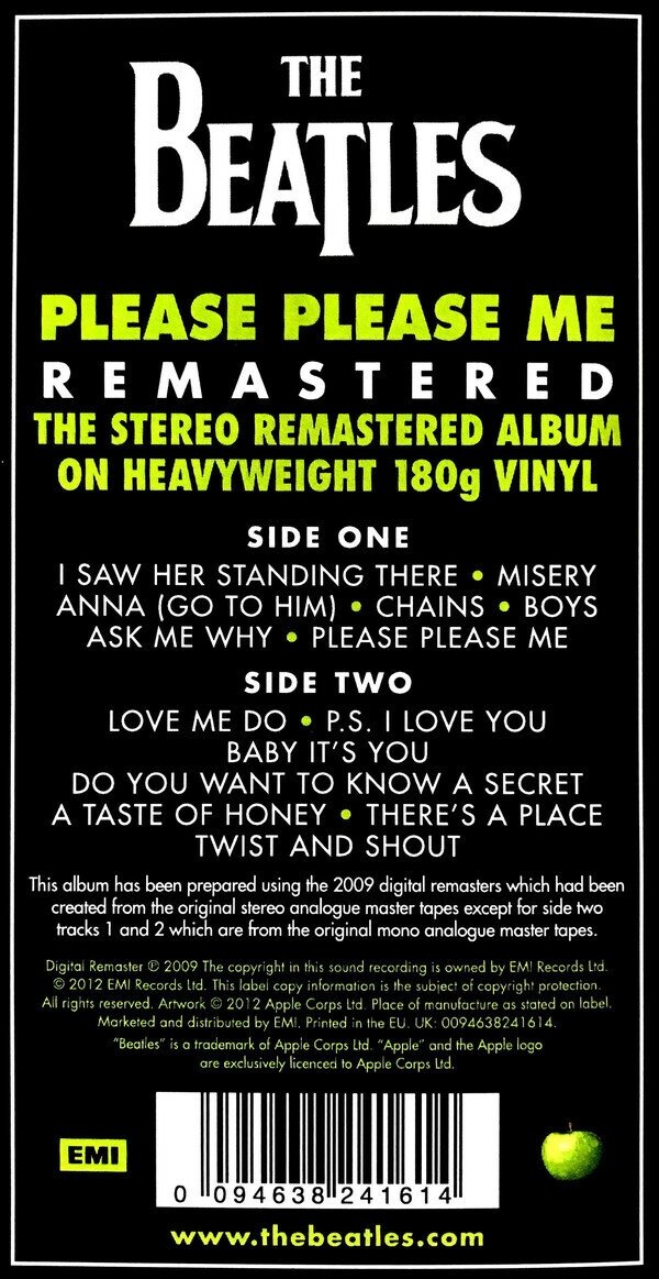 Beatles Please Please Me Виниловая пластинка EMI - фото №6