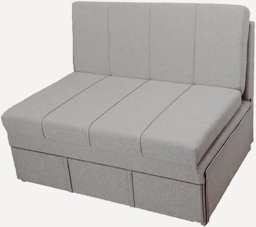 Изображение товара Диван-кровать StylChairs Сёма, ширина 120 см, без подлокотников, обивка: ткань рогожка, цвет: светло-серый