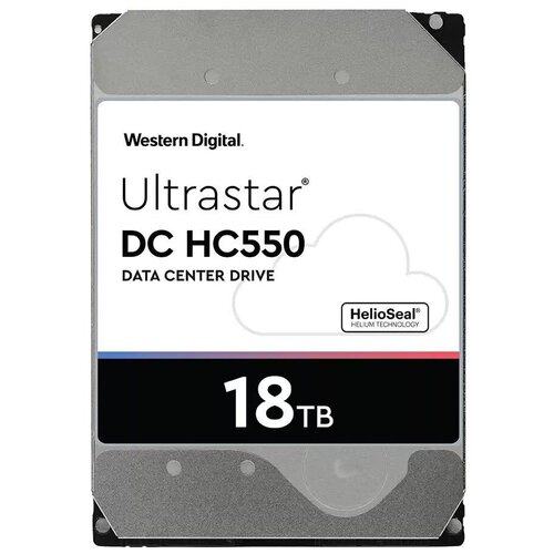 WD Жесткий диск WD SATA-III 18Tb 0F38467 WUH721818ALE6L4 Server Ultrastar DC HC550 (7200rpm) 512Mb 3.5