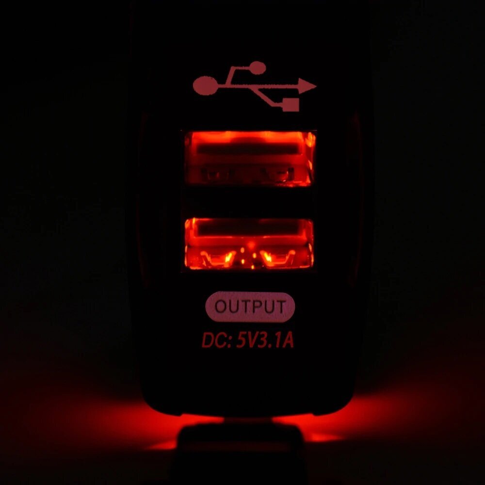 Разветвитель авто врезной (2*USB выхода 5В/31А) TDS TS-CAU46 Красный