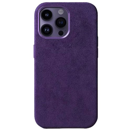 Чехол из алькантары с MagSafe для iPhone 14 Pro, Sancore (Фиолетовый)