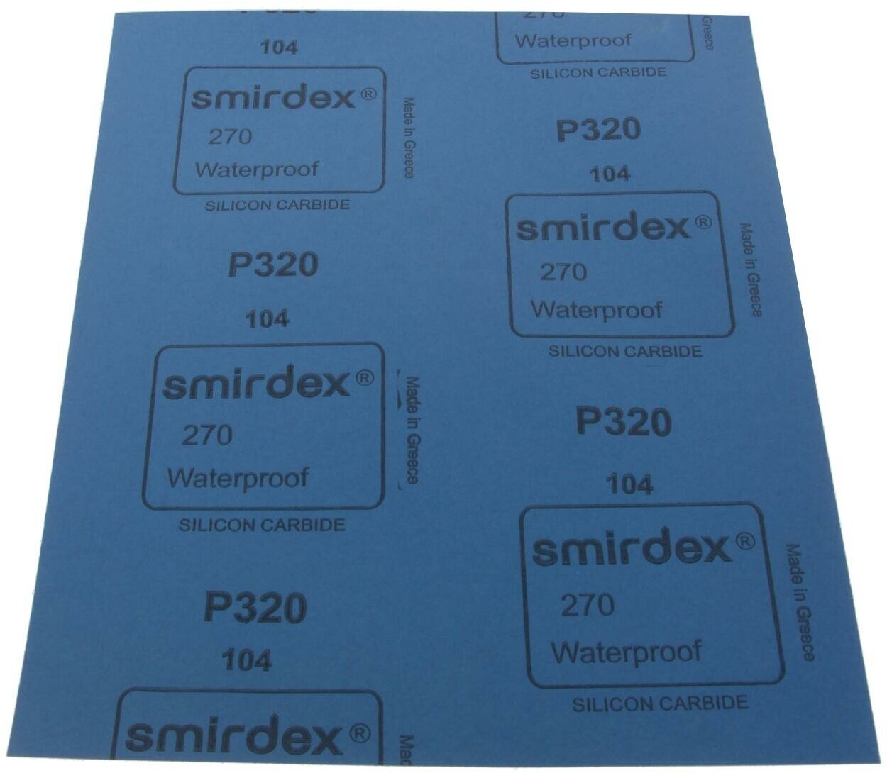 Бумага наждачная водостойкая P-320 23х28см SMIRDEX