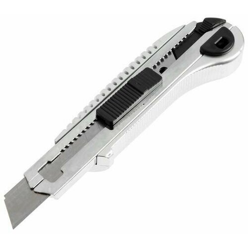 Нож универсальный TUNDRA, усиленный, металлический, квадратный фиксатор, 18 мм