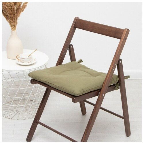 Сидушка на стул Этель Kitchen 42х42 см цвет зелёный 100 хлопок саржа 220 гм2 939₽