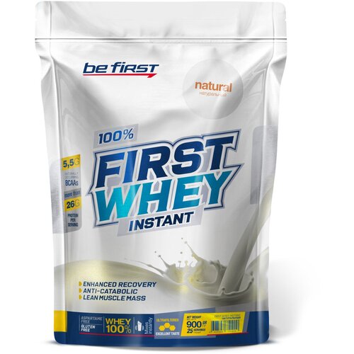 Протеин Be First First Whey Instant, 900 гр., натуральный be first first whey instant 900г банановое мороженное