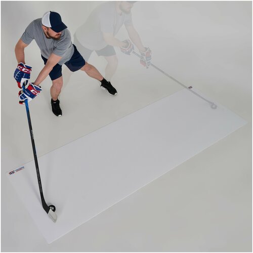 Рулонная панель для бросков и дриблинга HOCKEY SKILLS - Размер 100 х 300 см, толщина 2 мм - Искусственный лед - Хоккейный тренажер