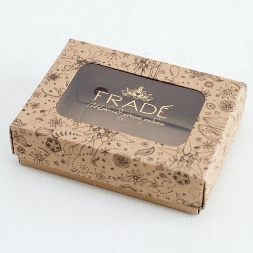 Коробка шоколадных конфет ручной работы Фраде/Frade - крышка - ДНО (на 6 конфет) с окном