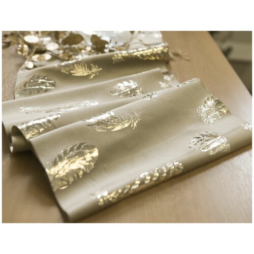 Дорожка для стола файзэ Перо бежевая 150х28 см Koopman International 2789₽