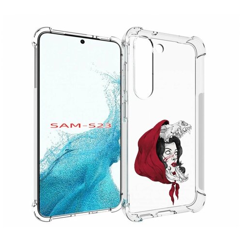 Чехол MyPads Красная шапочка и волк женский для Samsung Galaxy S23 задняя-панель-накладка-бампер