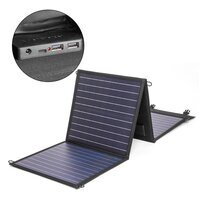 Солнечная батарея TOP-SOLAR-80 80W 18V DC, Type-C PD 60W, 2 USB, влагозащищенная, складная на 4 секции