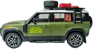 Коллекционная модель Land Rover DEFENDER 110 Camel Trophy NEW 1:24 (металл, свет, звук, аксессуары )