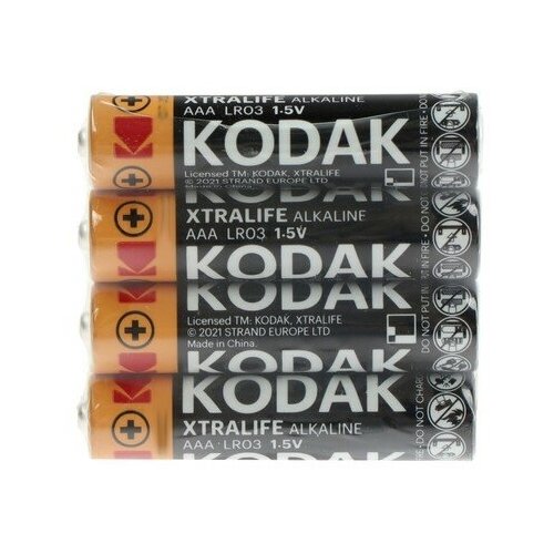 Kodak Батарейка алкалиновая Kodak Xtralife, AAA, LR03-60BOX, 1.5В, бокс, 60 шт. батарейка алкалиновая kodak max aaa lr03 2bl 1 5в блистер 2 шт