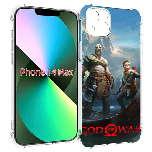 Чехол MyPads God Of War Кратос Атрей для iPhone 14 Plus (6.7) задняя-панель-накладка-бампер