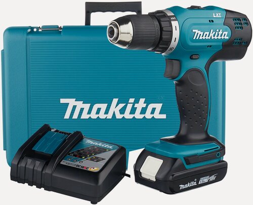 Изображение товара Аккумуляторная дрель-шуруповерт Makita DDF453SYE, с 2 АКБ 1.5 Ач и ЗУ, в кейсе