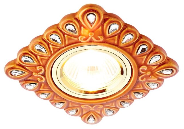 Встраиваемый светильник Ambrella D5550 SB/CL бронза прозрачный керамика