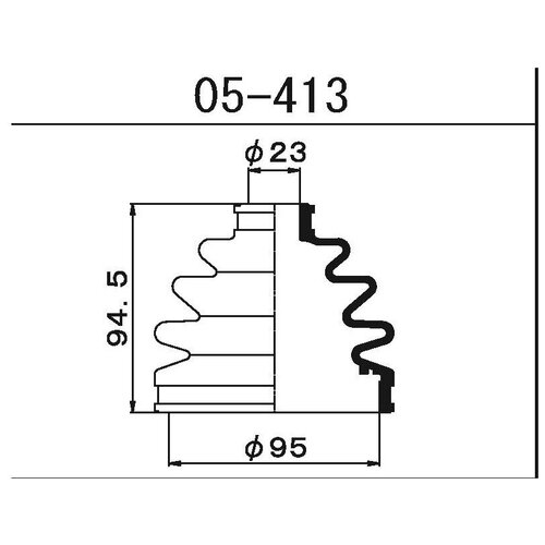 Пыльник Внешн Шруса (D=23 D=95 H=94.5) Nissan 1-56 (Maruichi) арт. 05-413