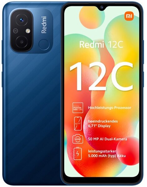 Смартфон Xiaomi Redmi 12C 4/128Gb RU Ocean Blue