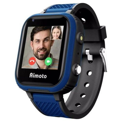 Детские смарт-часы Aimoto Pro Indigo 4G 14 камера SOS геозоны видеозвонок черные 745400₽