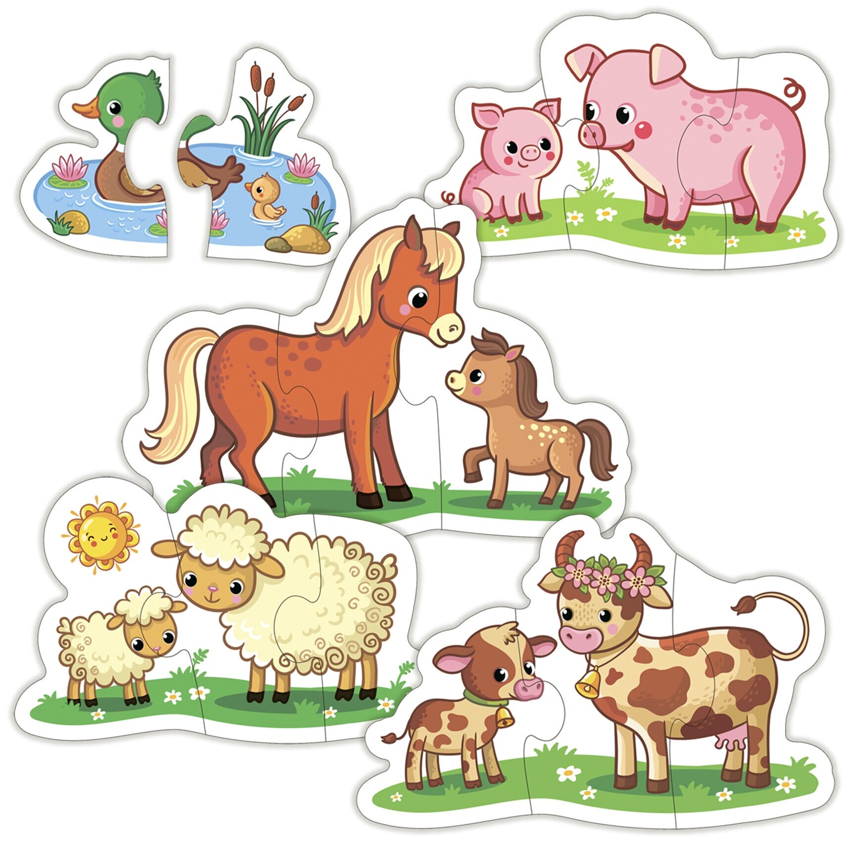 Baby puzzle. Мамы и малыши-2 (3996) Дрофа Медиа - фото №4