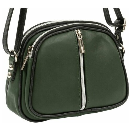 фото Сумка кросс-боди sefaro, фактура гладкая, зеленый