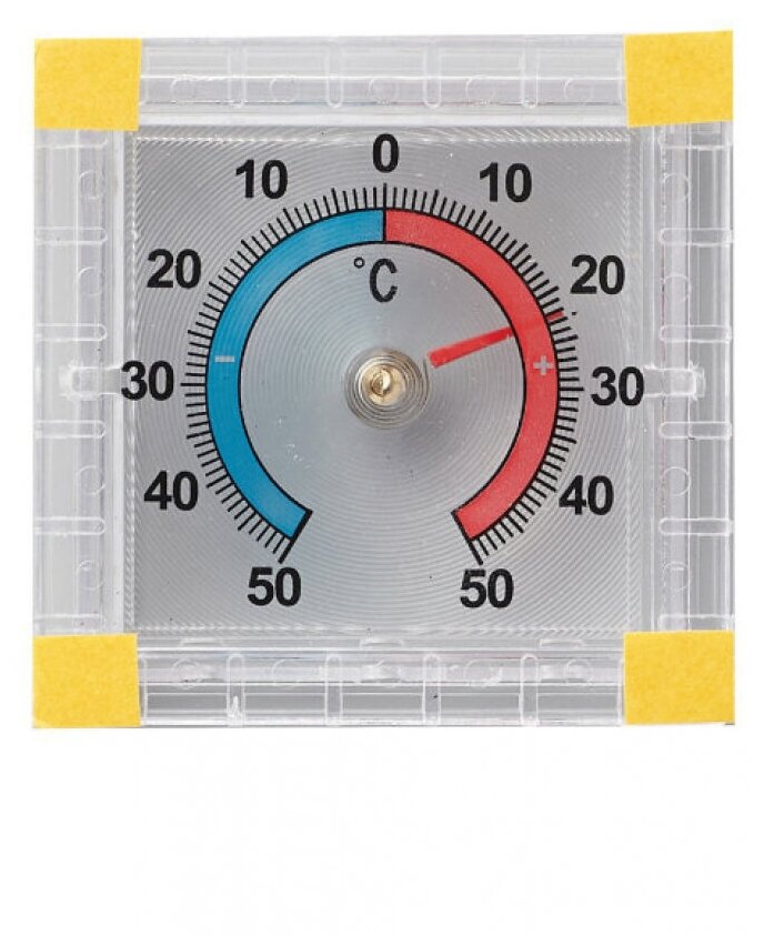 Термометр оконный биметаллический квадратный ТББ на блистереспб