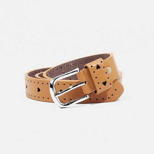 фото Ремень сима-ленд, размер 80, бежевый сима-лэнд