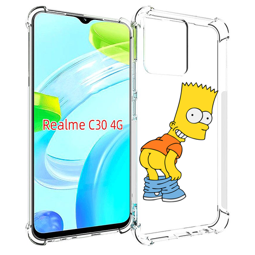 чехол mypads барт симпсон довольный для realme c30 4g narzo 50i prime задняя панель накладка бампер Чехол MyPads барт-симпсон-довольный для Realme C30 4G / Narzo 50i Prime задняя-панель-накладка-бампер