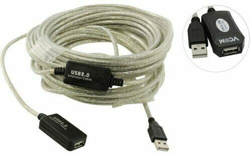 Удлинитель активный USB 2.0 A -> A Vcom VUS7049