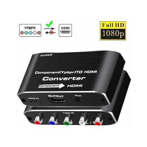 Конвертер из YPbPr в HDMI с питанием от сети 1080P