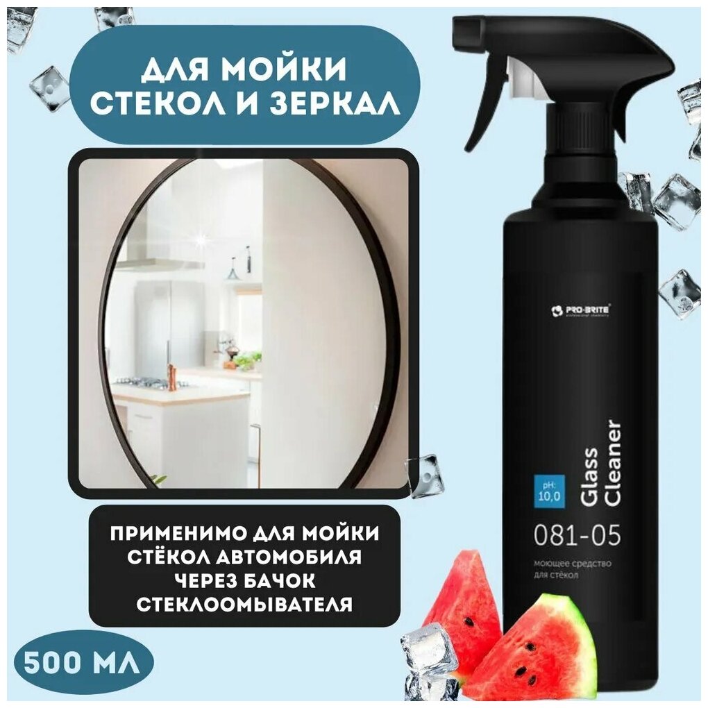 Glass Cleaner для мойки стёкол Pro-Brite, 500 мл, 500 г - фотография № 10