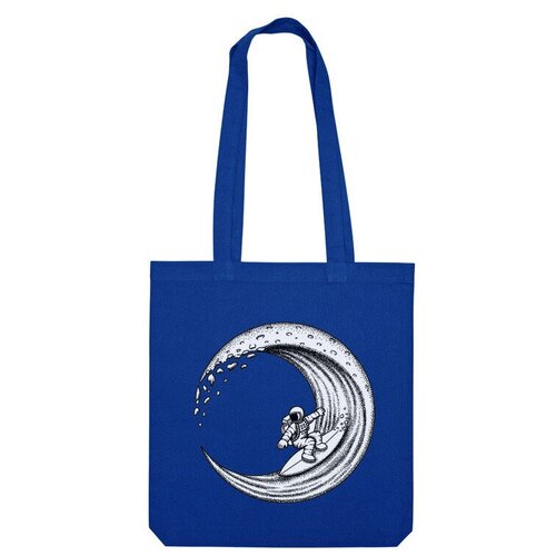 Сумка шоппер Us Basic, синий сумка космический узор фиолетовый