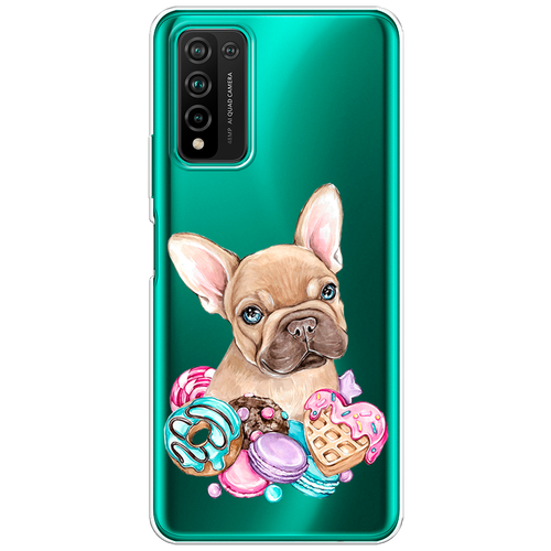 Силиконовый чехол на Honor 10X Lite / Хонор 10X Лайт Бульдог и сладости, прозрачный силиконовый чехол на honor 10x lite хонор 10x лайт криминальное чтиво 1