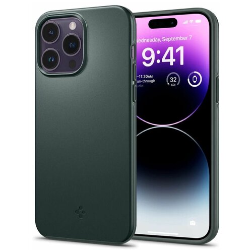 Чехол Spigen Thin Fit для iPhone 14 Pro Max, (ACS04771) зеленый