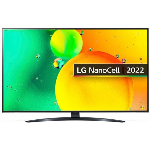 Телевизор LG 43NANO766QA 2022 NanoCell, HDR RU, черный 75 телевизор lg 75qned916pa quantum dot nanocell hdr черный серый