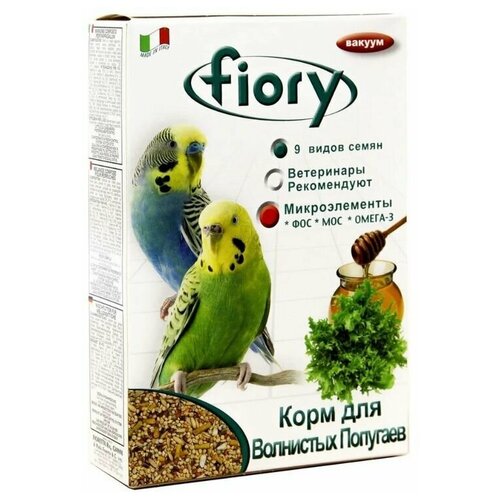FIORY корм для волнистых попугаев Pappagalli, 400 г, 3 упаковки корм зерновой перрико овощная сказка для волнистых попугаев коробка 500 г 2 шт